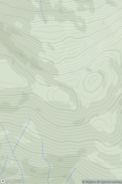 Thumbnail image for Meall Mor East Top showing contour plot for surrounding peak