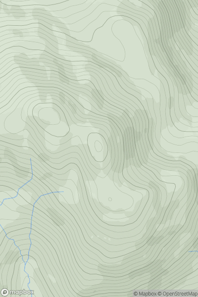 Thumbnail image for Ben Venue East Top showing contour plot for surrounding peak