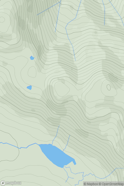 Thumbnail image for Meall nan Tarmachan West Top showing contour plot for surrounding peak