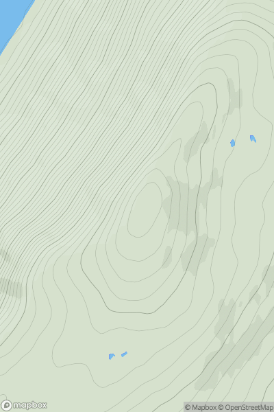 Thumbnail image for Stob an Aonaich Mhoir showing contour plot for surrounding peak