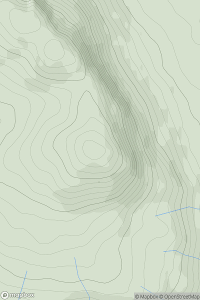 Thumbnail image for Meall nan Tighearn showing contour plot for surrounding peak