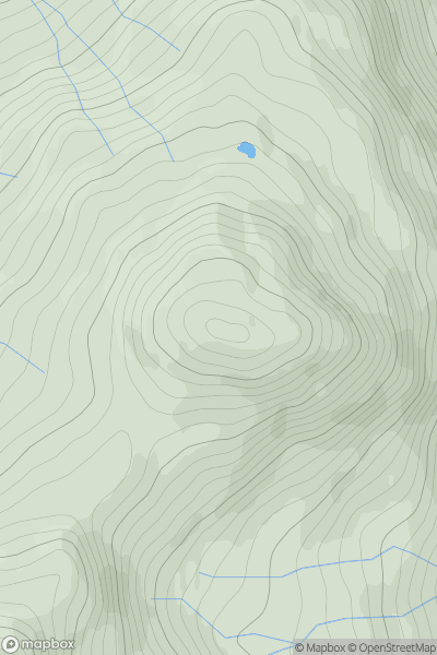 Thumbnail image for Stob nan Coinnich Bhacain showing contour plot for surrounding peak