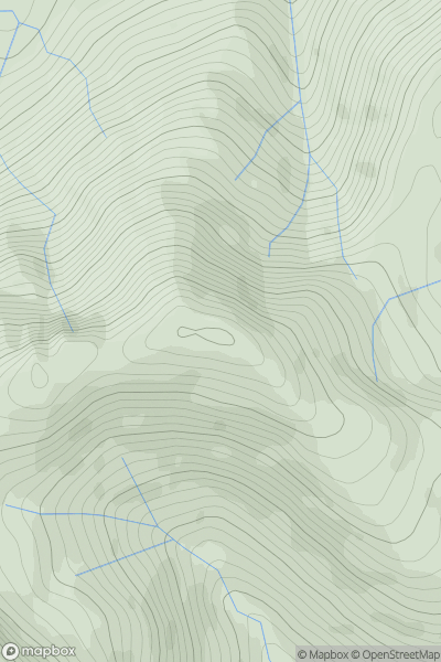 Thumbnail image for Creag an Leinibh showing contour plot for surrounding peak