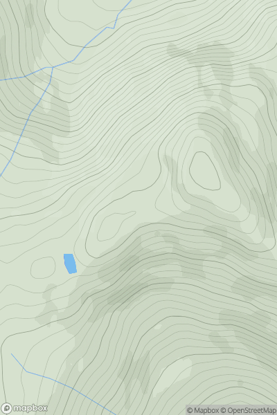 Thumbnail image for Creag a' Bhragit showing contour plot for surrounding peak