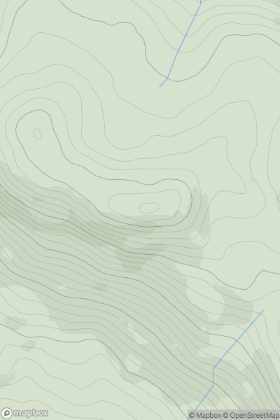 Thumbnail image for Creag Uchdag showing contour plot for surrounding peak