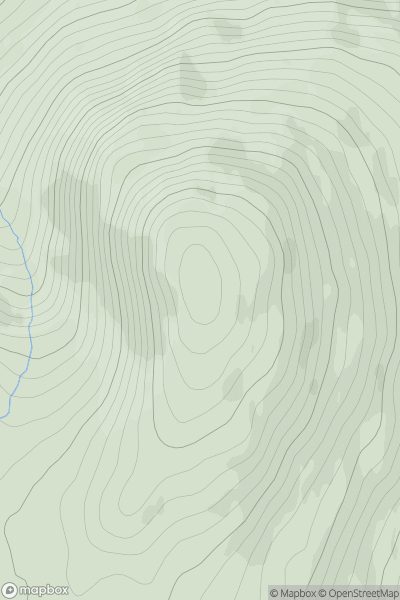 Thumbnail image for Meall a' Chall (Meall a' Chail) showing contour plot for surrounding peak