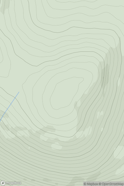 Thumbnail image for Meall Bhalach East Top showing contour plot for surrounding peak