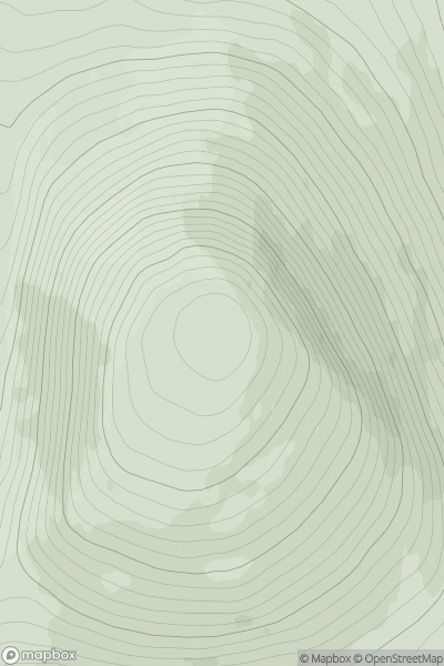 Thumbnail image for The Sow of Atholl (Meall an Dobharchain) showing contour plot for surrounding peak