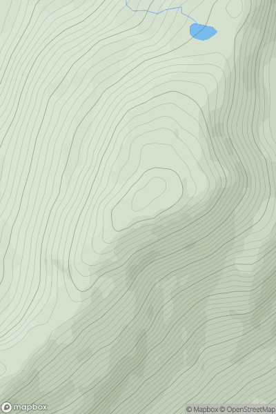 Thumbnail image for Fraochaidh Far East Top showing contour plot for surrounding peak