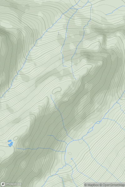 Thumbnail image for Gearr Aonach showing contour plot for surrounding peak