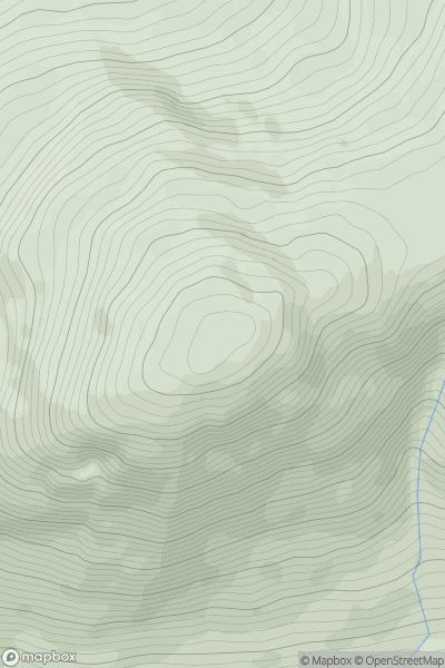 Thumbnail image for Meall an Aodainn showing contour plot for surrounding peak