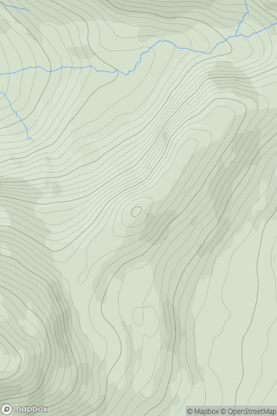 Thumbnail image for Creag na Cathaig showing contour plot for surrounding peak