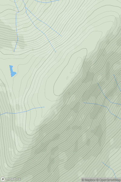 Thumbnail image for Beinn Lurachan showing contour plot for surrounding peak