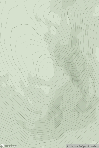 Thumbnail image for Meall an Araich showing contour plot for surrounding peak