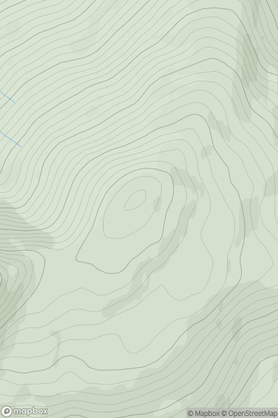 Thumbnail image for Beinn Mhic Mhonaidh East Top showing contour plot for surrounding peak