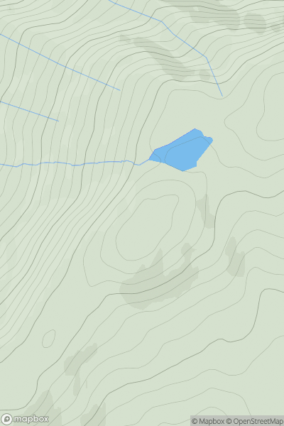Thumbnail image for Beinn Donachain SW Top showing contour plot for surrounding peak