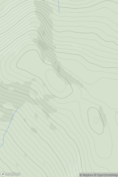 Thumbnail image for Beinn Chlianaig showing contour plot for surrounding peak