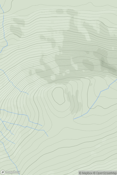 Thumbnail image for Sgurr Finniosgaig (Sgurr Finnisg-aig) showing contour plot for surrounding peak