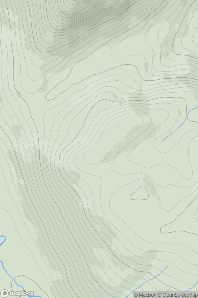 Thumbnail image for Stob Coire Easain West Top showing contour plot for surrounding peak