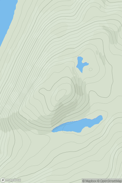 Thumbnail image for Creag a' Chuir showing contour plot for surrounding peak