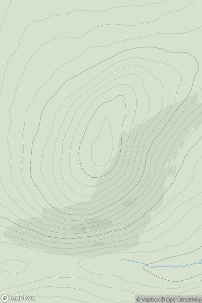 Thumbnail image for Clach-Mheall Dubh showing contour plot for surrounding peak