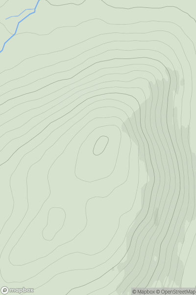 Thumbnail image for Gualann Sheileach showing contour plot for surrounding peak