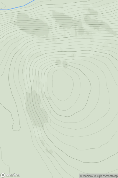 Thumbnail image for Sron na Ban-righ showing contour plot for surrounding peak