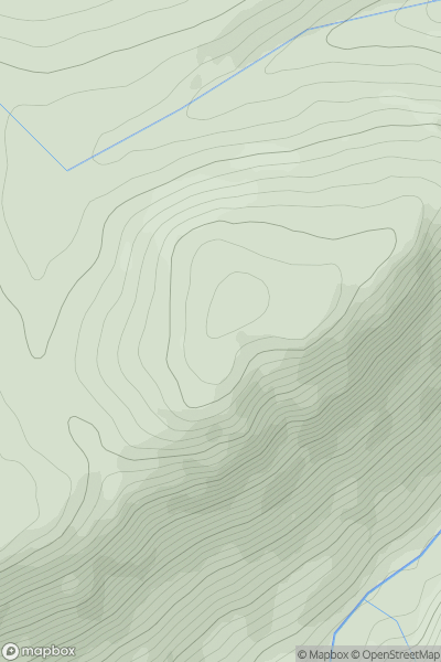 Thumbnail image for Creag a' Chrochaidh showing contour plot for surrounding peak