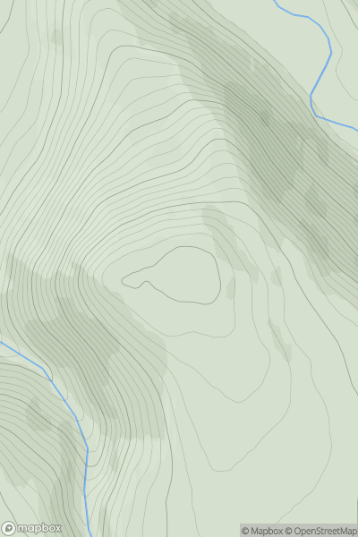 Thumbnail image for Sron Direachain showing contour plot for surrounding peak