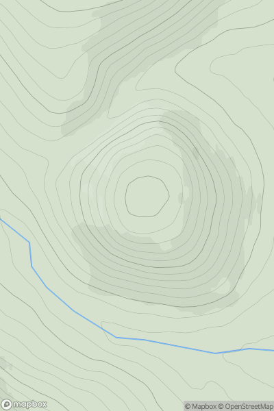 Thumbnail image for Meall Dubh-chlais showing contour plot for surrounding peak