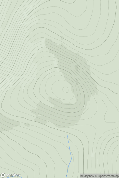 Thumbnail image for Meallach Bheag showing contour plot for surrounding peak