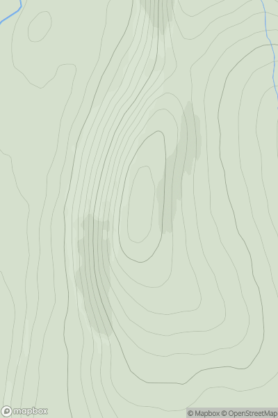 Thumbnail image for Meall na Spianaig showing contour plot for surrounding peak
