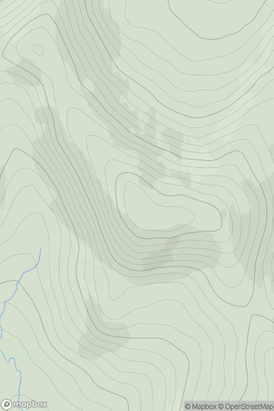 Thumbnail image for Creag an Dubh Shluic showing contour plot for surrounding peak