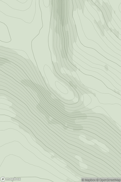 Thumbnail image for Creag Leacagach showing contour plot for surrounding peak