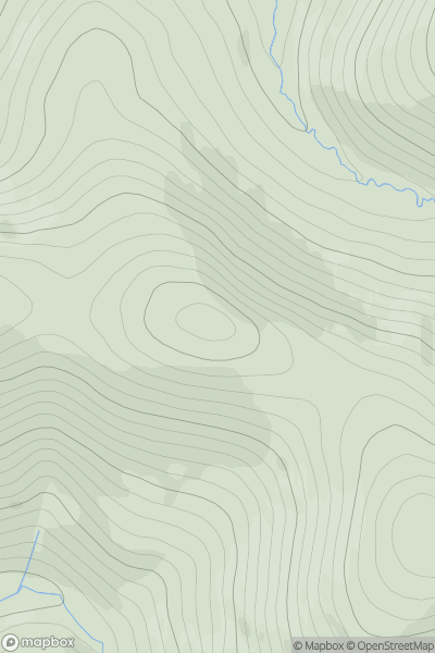 Thumbnail image for Buachaille Breige West Top showing contour plot for surrounding peak