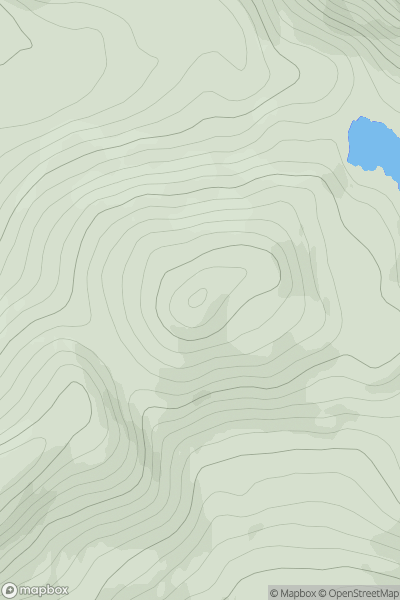 Thumbnail image for Meall na h-Aodainn Moire showing contour plot for surrounding peak