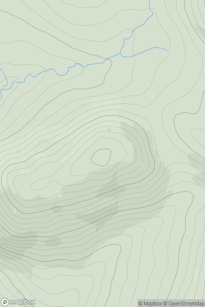 Thumbnail image for Beinn a' Chruachain showing contour plot for surrounding peak