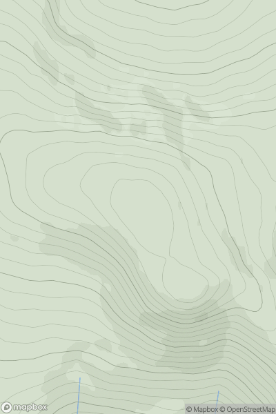 Thumbnail image for Carn a' Chlamain North Top showing contour plot for surrounding peak
