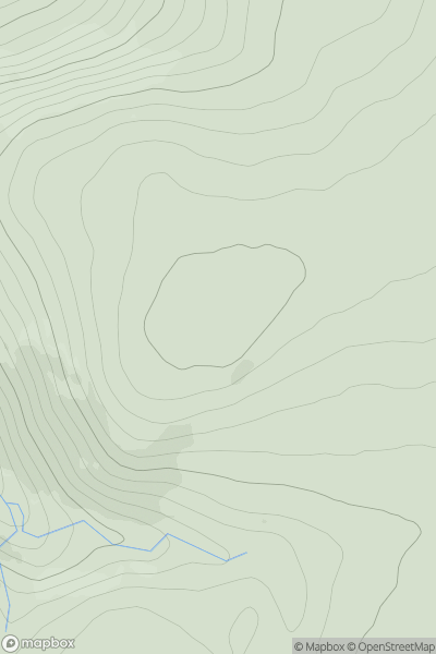 Thumbnail image for Creag Dearg showing contour plot for surrounding peak
