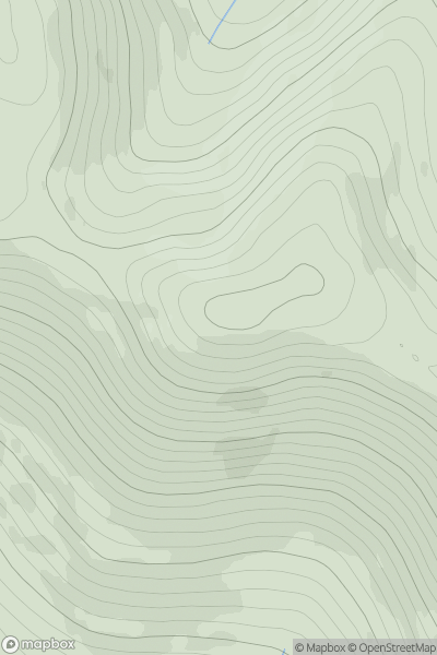 Thumbnail image for Creag a' Chaillich showing contour plot for surrounding peak