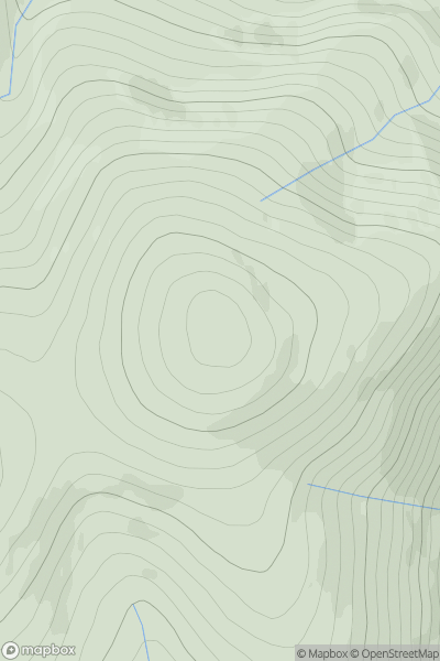 Thumbnail image for Big Garvoun showing contour plot for surrounding peak
