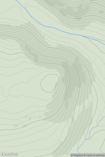 Thumbnail image for The Bruach showing contour plot for surrounding peak