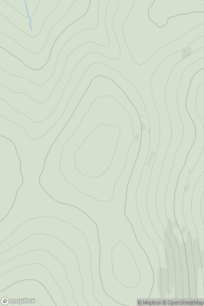 Thumbnail image for Carn Bad a' Ghuail showing contour plot for surrounding peak
