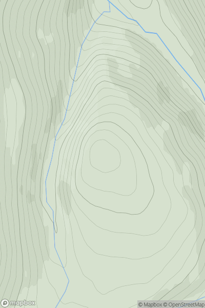 Thumbnail image for Meall an t-Seangain showing contour plot for surrounding peak