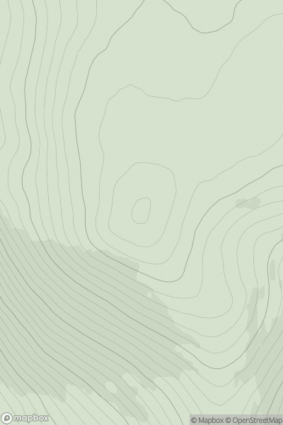 Thumbnail image for Carn nam Bain-tighearna showing contour plot for surrounding peak