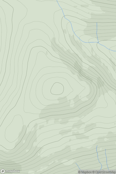 Thumbnail image for Creag a' Chail showing contour plot for surrounding peak
