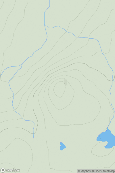 Thumbnail image for Sidhean Dubh na Cloiche Baine showing contour plot for surrounding peak