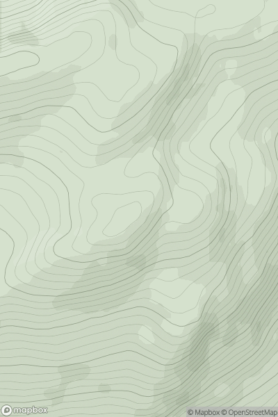 Thumbnail image for Meall na h-Uinneig showing contour plot for surrounding peak
