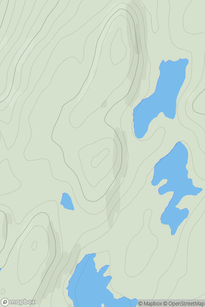 Thumbnail image for Creag Coire Doe showing contour plot for surrounding peak