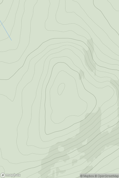 Thumbnail image for A' Bhuidheanaich showing contour plot for surrounding peak